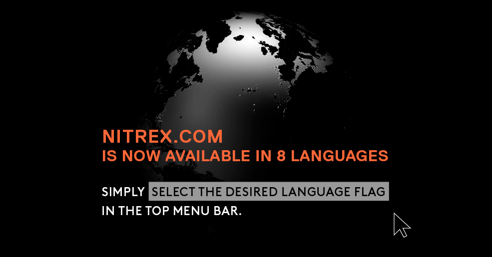 Nitrex web in 8 languages